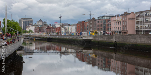 Photography Dublin Ireland river Dodder bridge panorama