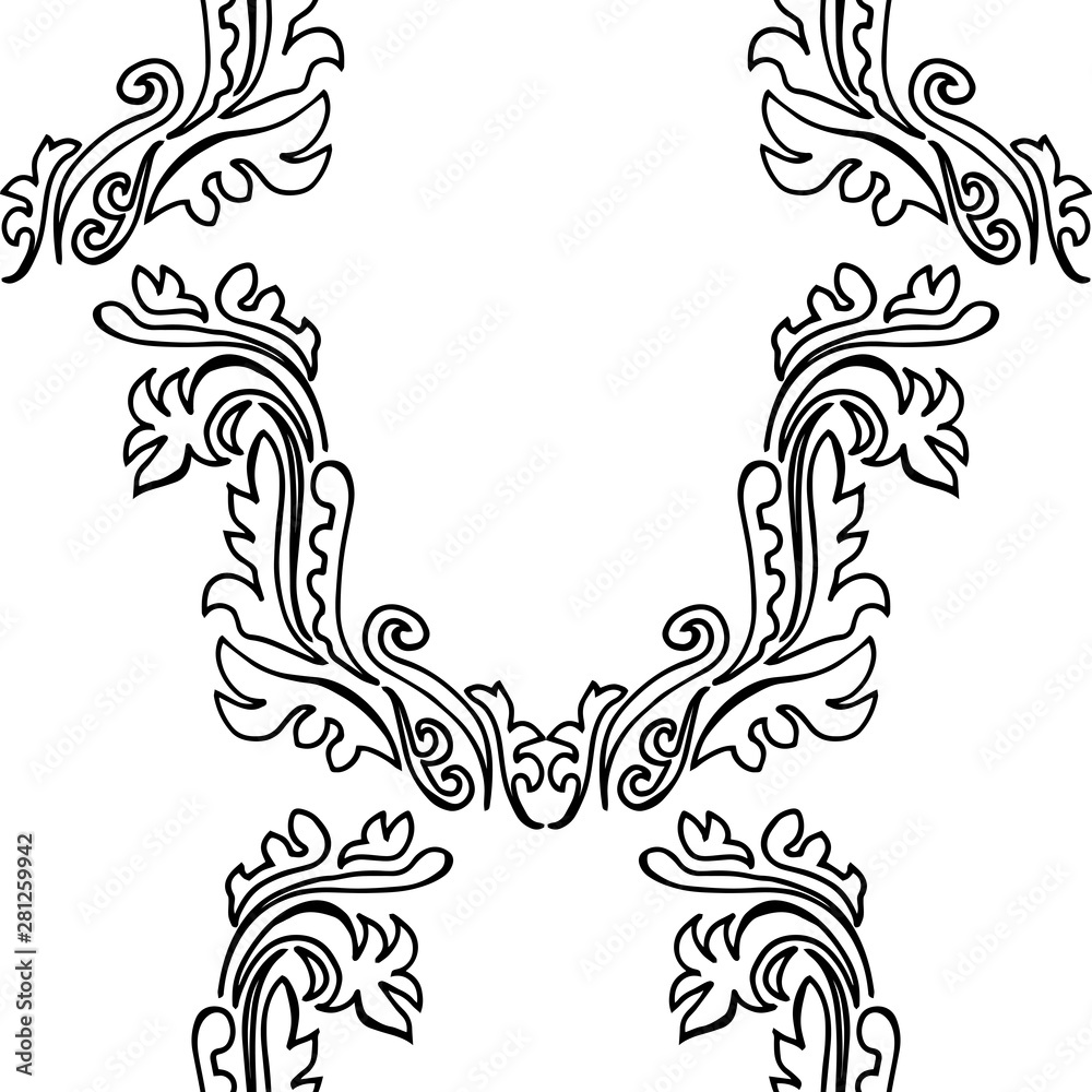 abstract floral seamless pattern with leaves abstract floral seamless pattern with leaves