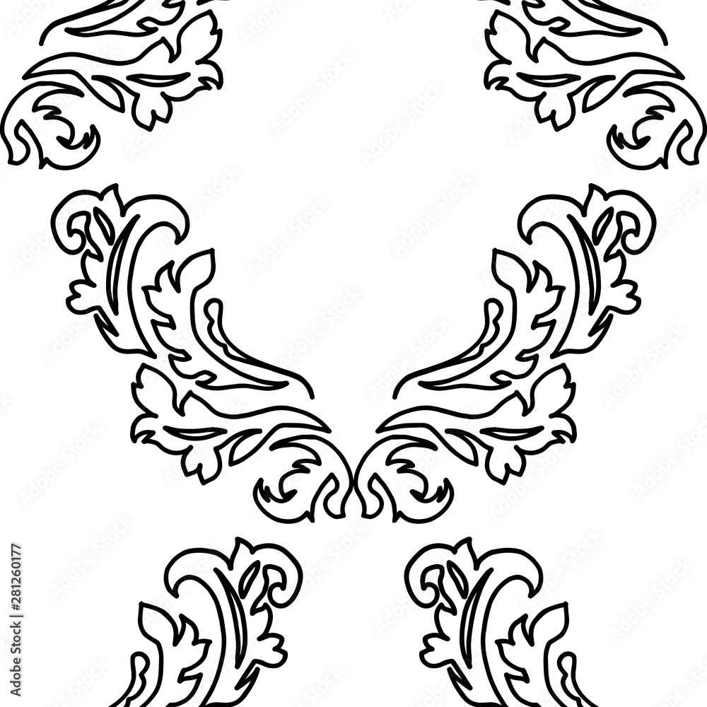 Fototapeta premium abstract floral seamless pattern with leaves