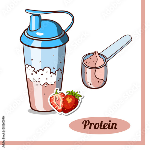 Scoop Protein Shaker Strawberry