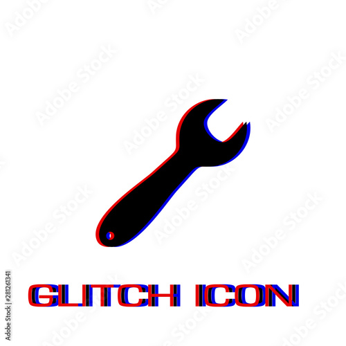 Wrench icon flat