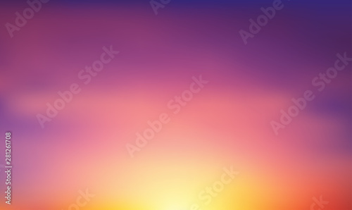 Fényképezés Romantic Sunrise gradient abstract background use us colorful background composi