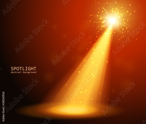 Magic abstract light background spotlight effect scene