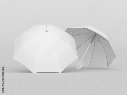 Umbrella studio photo. Mockup. 3D rendering