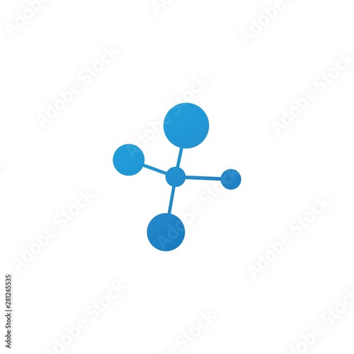 Molecule logo template vector icon