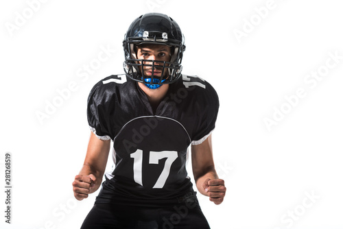 American Football player gesturing Isolated On White © LIGHTFIELD STUDIOS