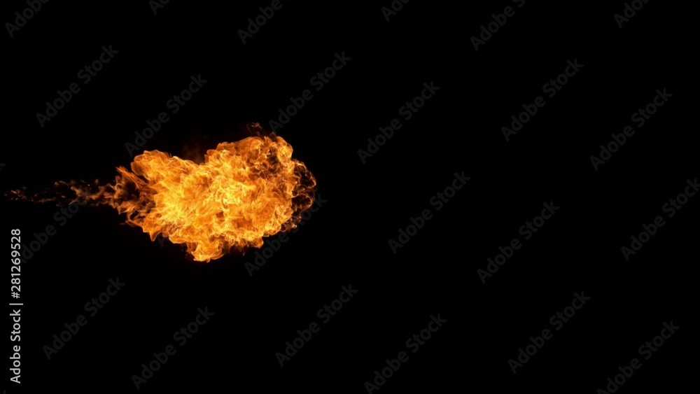 Fire flame in super slow motion isolated on black background at 1000fps. Fire flame in super slow motion isolated on black background at 1000fps.