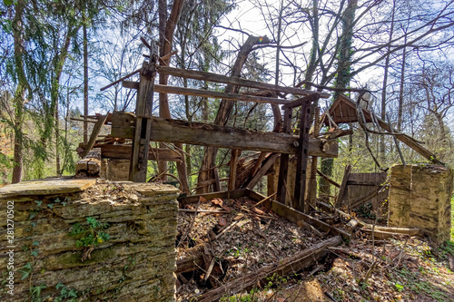 Ruin Of A Press In The Woods