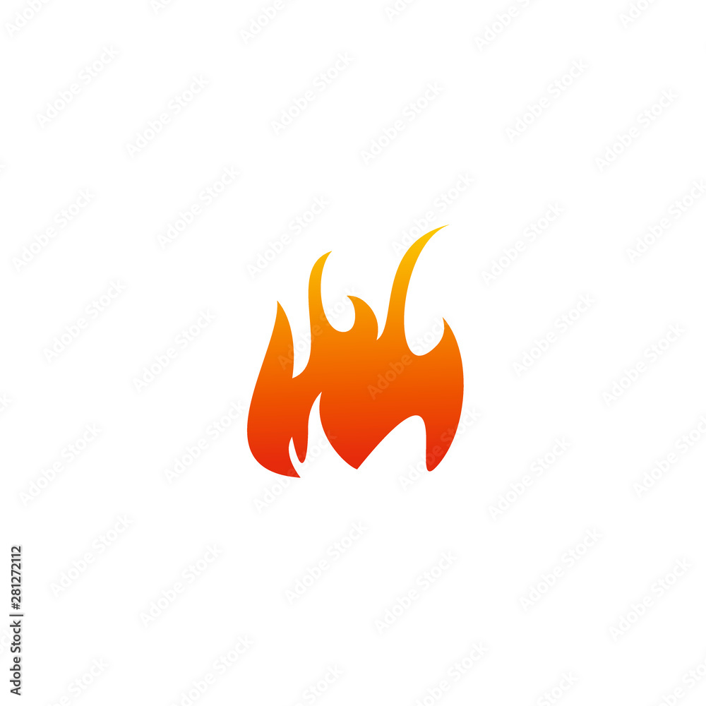 Fire flames icon logo design template Fire flames icon logo design template
