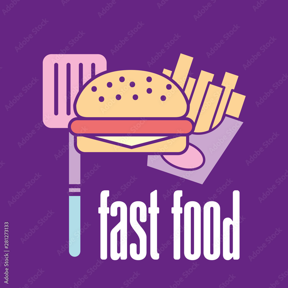 Fast food and hamburger vector design Fast food and hamburger vector design