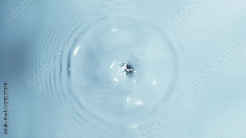 Water drop in super slow motion, shooted with high speed cinema camera at 1000fps 4K. photo