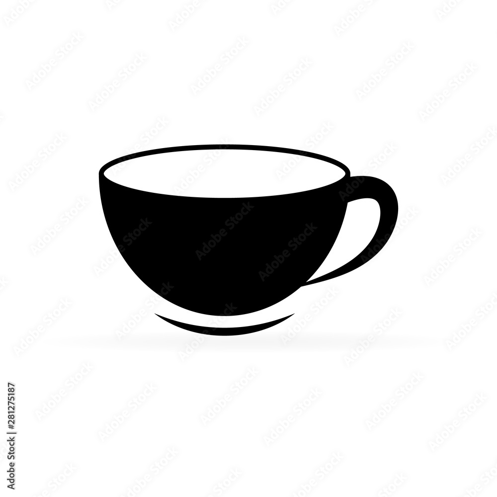 Coffee cup icon. Template. Cup of coffee. Hot drink sign. Beverage symbol. Design elements. Vector illustration.