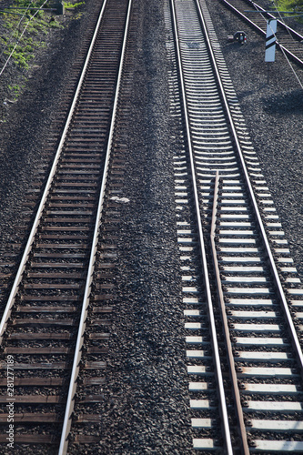 railway tracks with crossing
