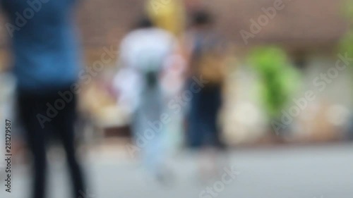 Wallpaper Mural Abstract texture background blur bokeh pedestrian Torontodigital.ca