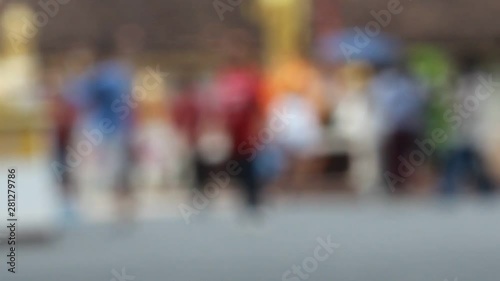 Wallpaper Mural Abstract texture background blur bokeh pedestrian Torontodigital.ca