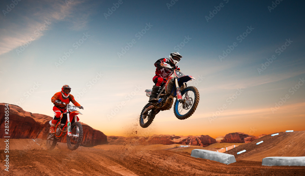 Naklejka premium Motocross