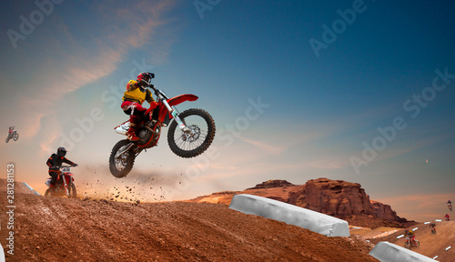 Obraz na plátně Motocross