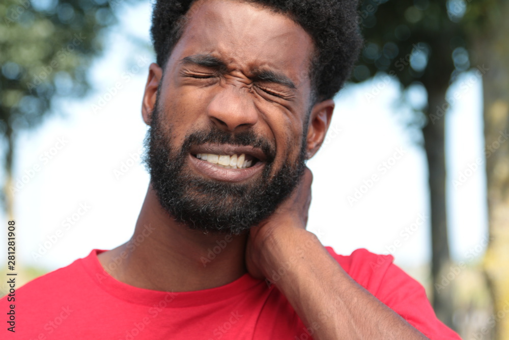 Fototapeta premium Beautiful black man outside