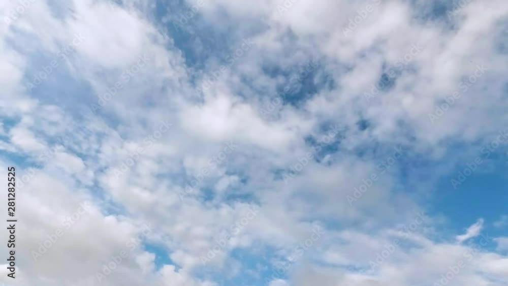 Blue cloudy sky is flowing. Scene of beautiful cloudscape in the afternoon. Blue cloudy sky is flowing. Scene of beautiful cloudscape in the afternoon.