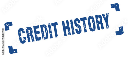 credit history stamp. credit history square grunge sign. credit history