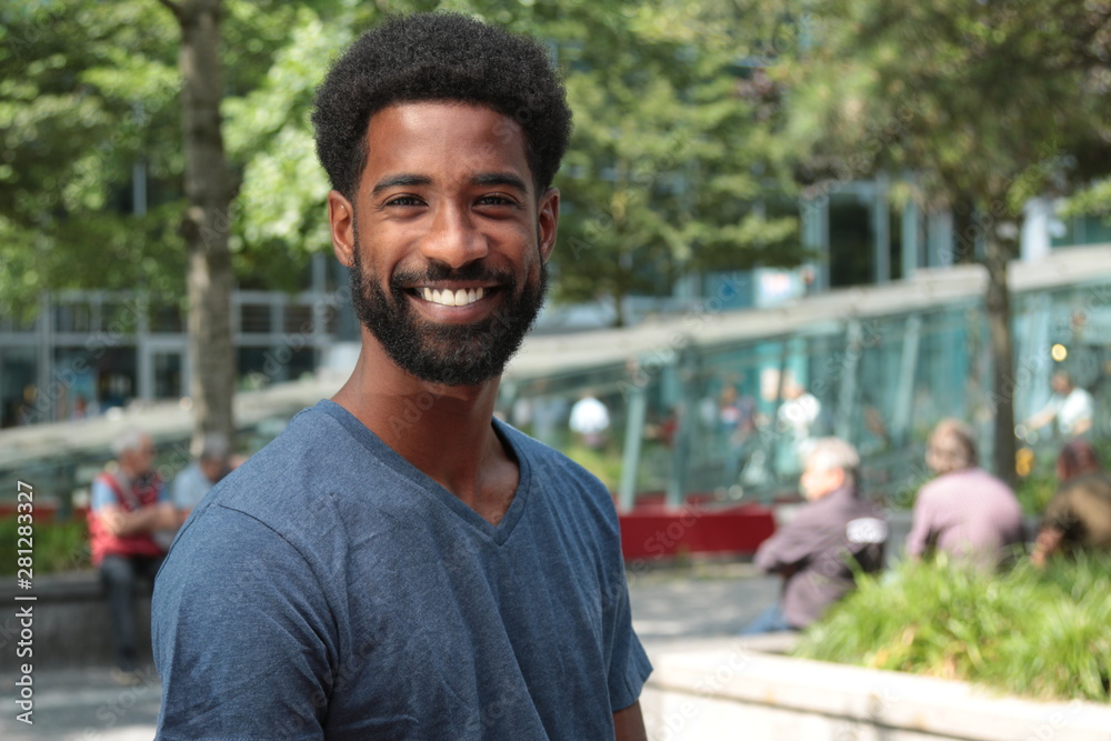 Beautiful black man outside Beautiful black man outside