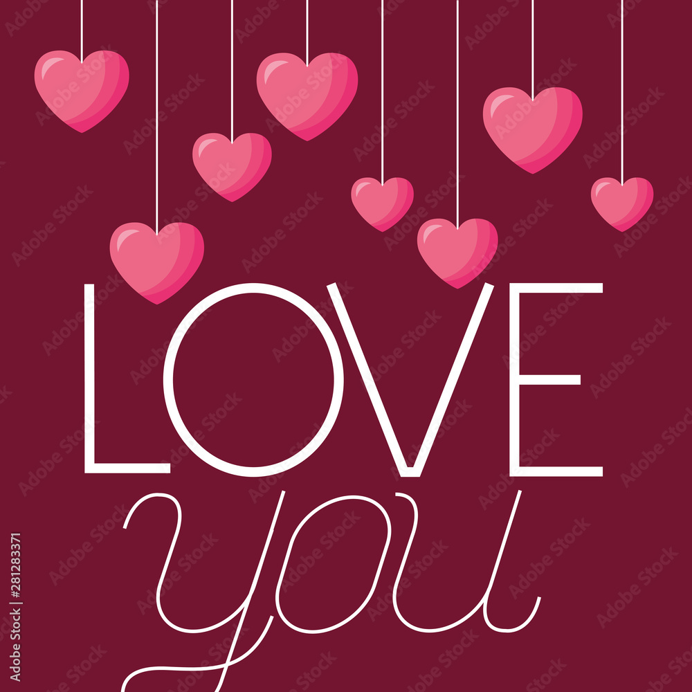 Love represented by hearts vector design Love represented by hearts vector design
