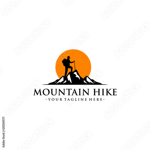 Mountain Hike Logo Vector Template