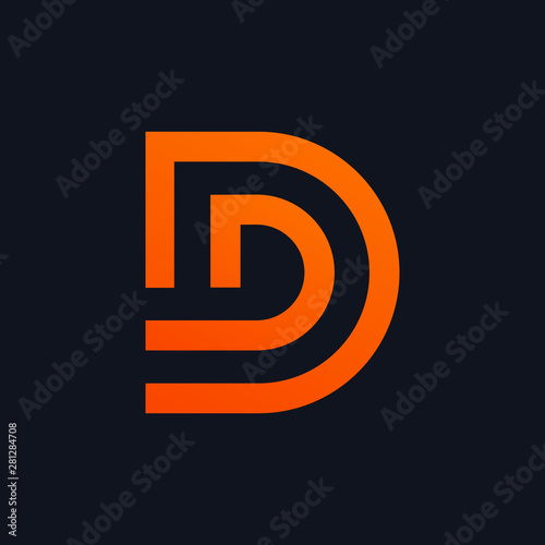 Letter D logo design icon