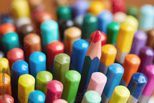 Full Frame Shot Of Multi Colored Pencils