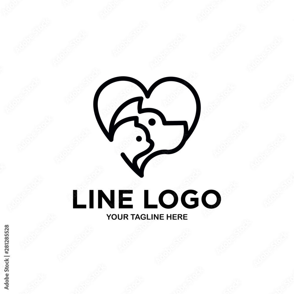 Abstract Dog Logo Design Creative Line Vector Abstract Dog Logo Design Creative Line Vector