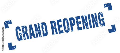 grand reopening stamp. grand reopening square grunge sign. grand reopening