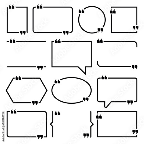 Vector Labels set for Text Quotes.
