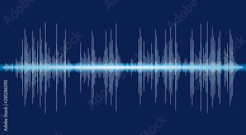 Sound banner. Color logo equalizer. Isolated design symbol.