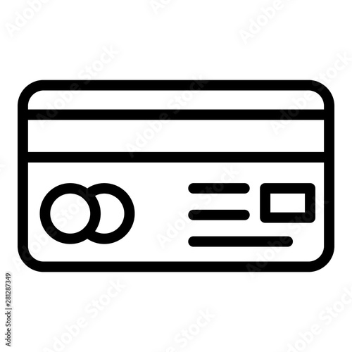 Charity credit card icon. Outline charity credit card vector icon for web design isolated on white background