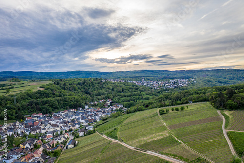 Drone view at Kiedrich in Hessen, Germany © danmal25