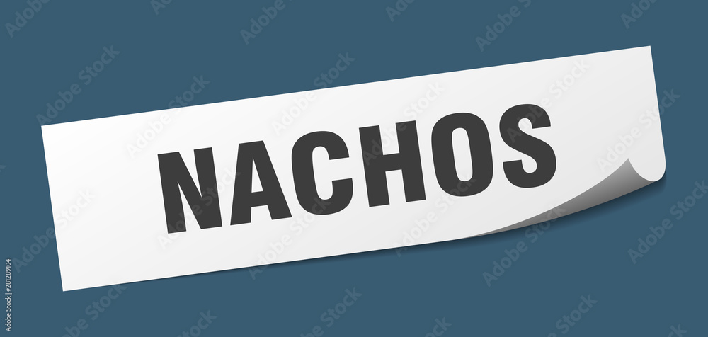 nachos sticker. nachos square isolated sign. nachos