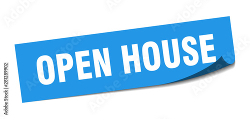 open house sticker. open house square isolated sign. open house