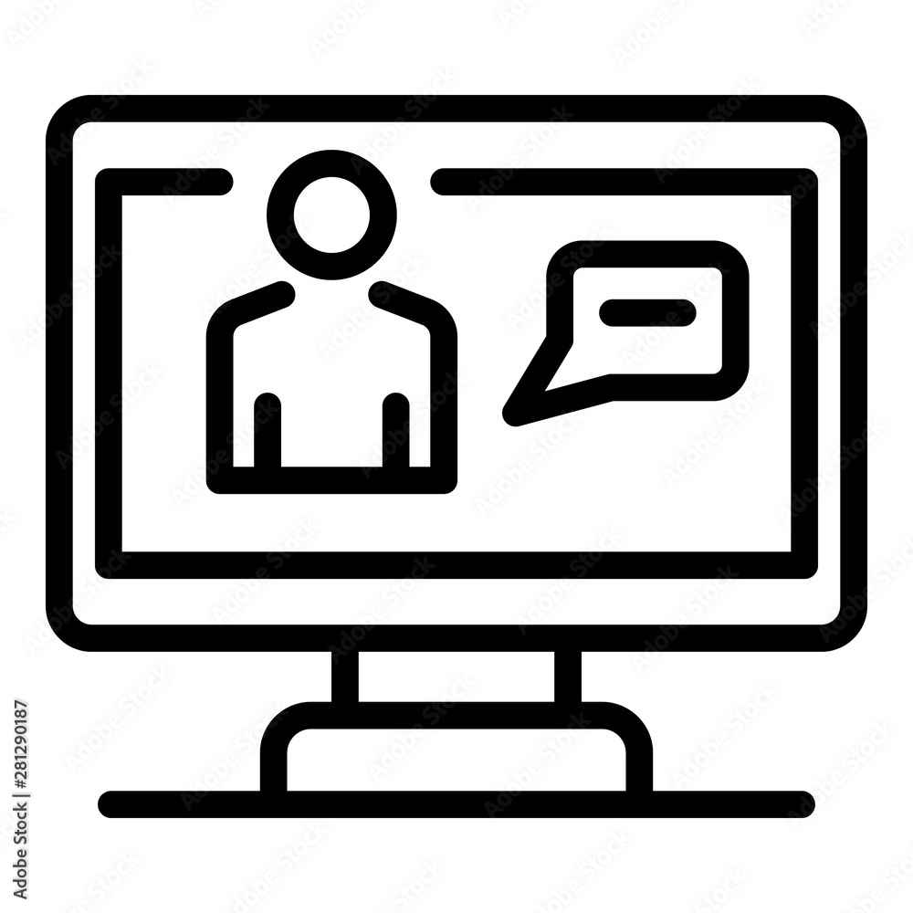 Screen broadcast icon. Outline screen broadcast vector icon for web design isolated on white background Screen broadcast icon. Outline screen broadcast vector icon for web design isolated on white background