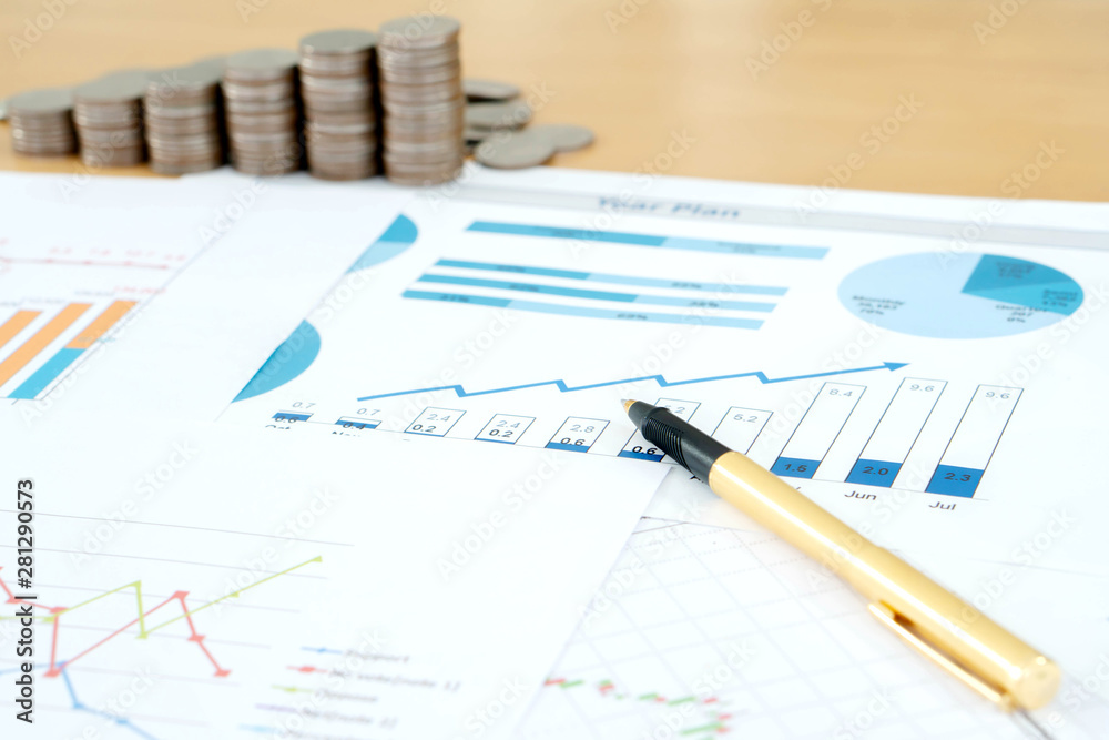 Coins, Savings, Chart Analyze Coins, Savings, Chart Analyze