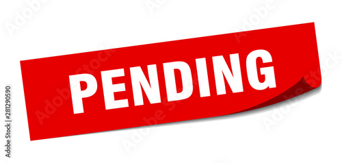 pending sticker. pending square isolated sign. pending