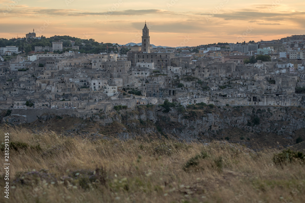 Fototapeta premium Matera, the city of stones of Matera in Basilicata, European capital of culture and UNESCO world heritage site