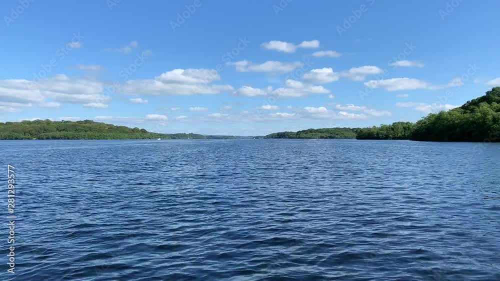 Calm water video of Lough Erne on a boat. 4k 30fps Calm water video of Lough Erne on a boat. 4k 30fps