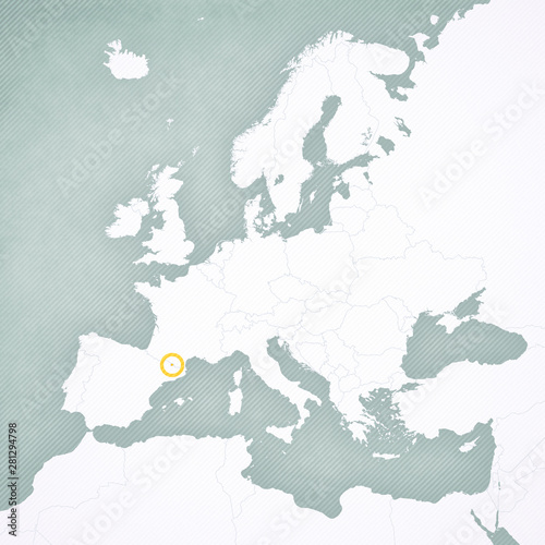 Map of Europe - Andorra