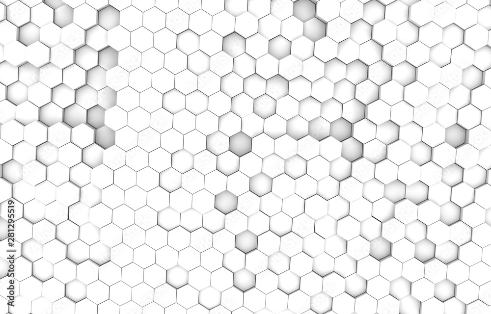 Duo tone hexagon 3D background texture. 3d rendering illustration. Futuristic abstract background. Duo tone hexagon 3D background texture. 3d rendering illustration. Futuristic abstract background.