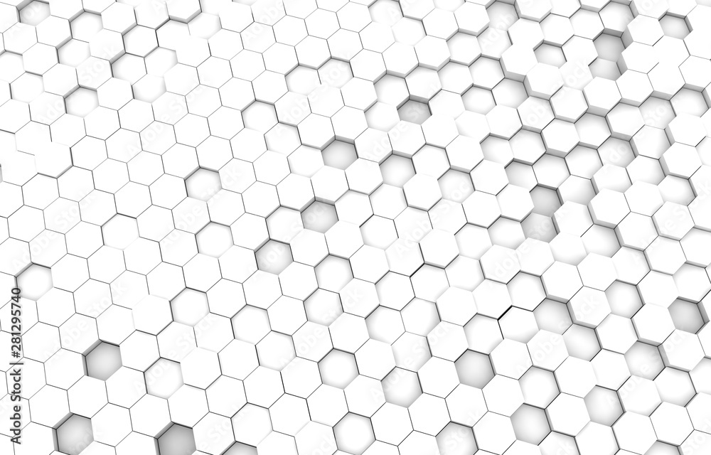 Duo tone hexagon 3D background texture. 3d rendering illustration. Futuristic abstract background. Duo tone hexagon 3D background texture. 3d rendering illustration. Futuristic abstract background.