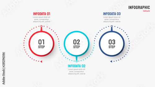 Timeline infographic design vector can be used for workflow layout, diagram, presentations, web design. Business concept with 3 options, steps or processes.