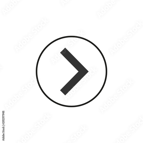 Arrow, forward icon. Vector illustration, flat design.