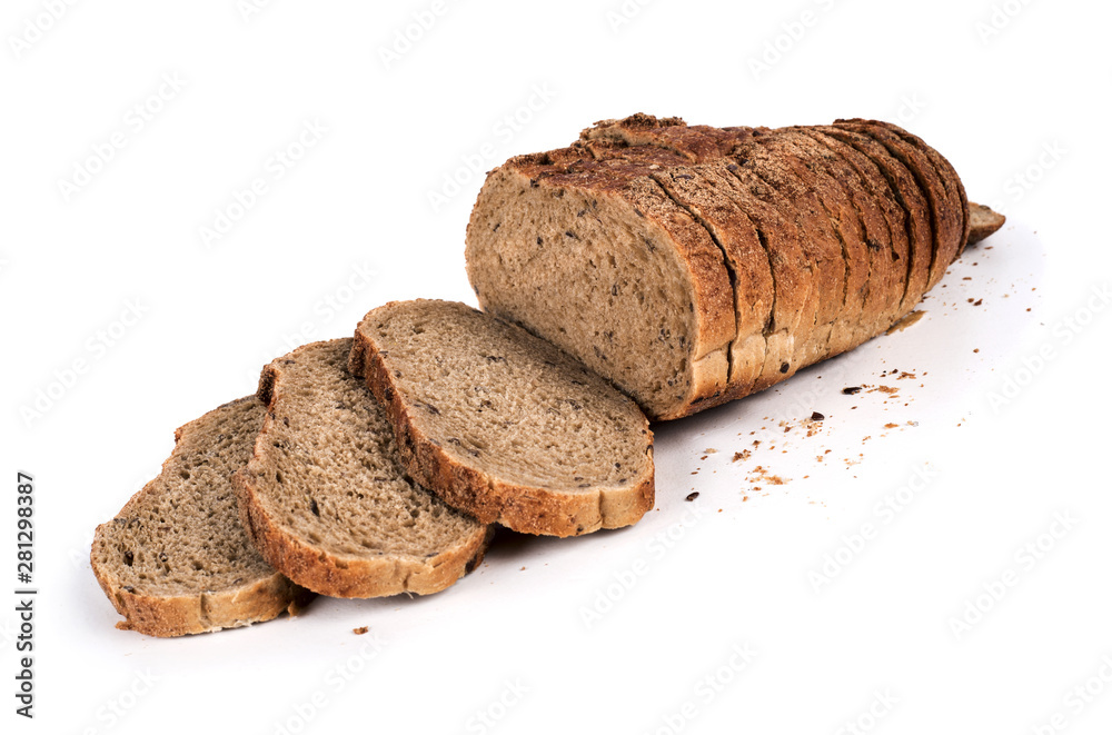 Bread toasts isolated on white background Bread toasts isolated on white background