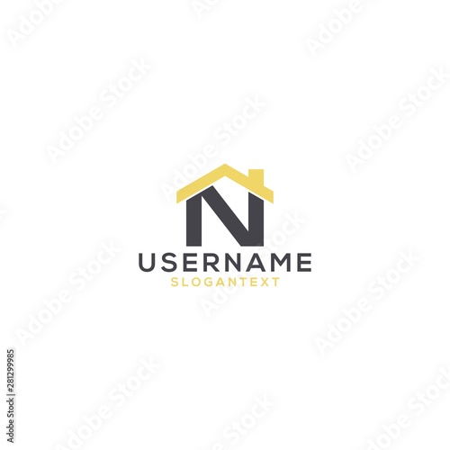 N house logo cocncept vector © THE LASTMINI