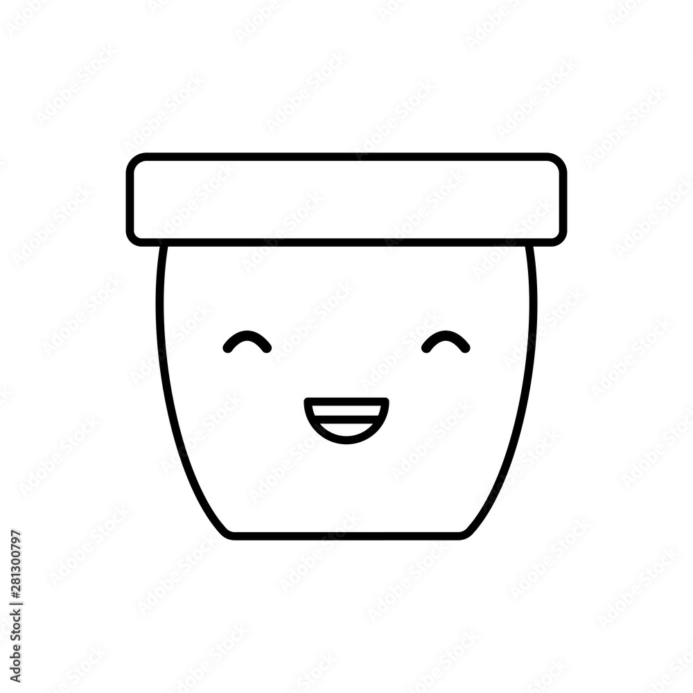 ceramic pot gardening kawaii character